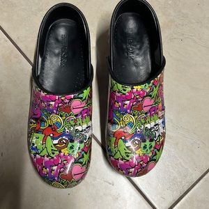 BJORK PROFESSIONAL Graffiti Leather Clogs